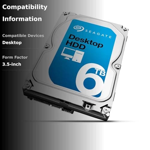 Seagate BarraCuda Pro 6TB 3.5" HDD 7200RPM SATA 6.0 Gb/s image