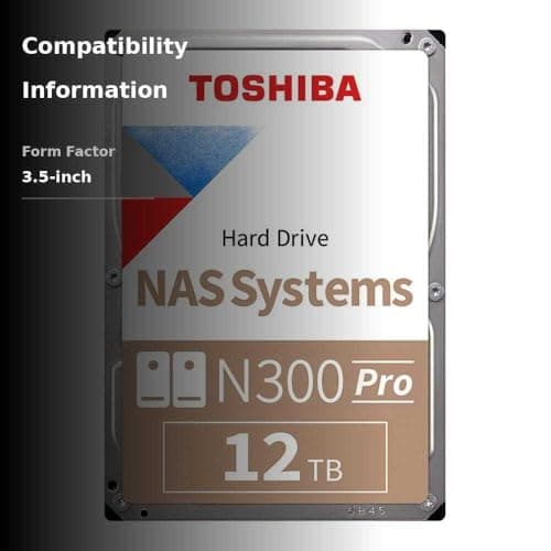 Toshiba N300 Pro 12TB 3.5" HDD 7200RPM SATA 6.0 Gb/s image