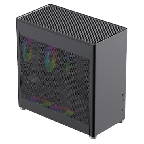 GameMax MeshBox Pro ATX Mid Tower Black Mesh Side Panel and USB 3.2 Gen 2 Type-C / USB 3.2 Gen 1 Type-A image