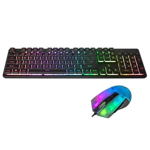 iBuypower Chimera KM7 RGB RGB Wired Gaming Keyboard With Optical Mouse image