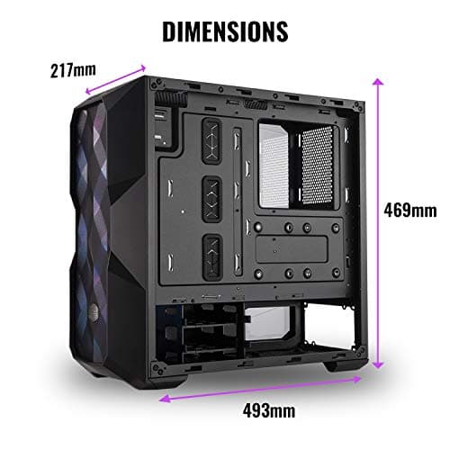 CoolerMaster MasterBox TD500 Mesh Airflow ATX Mid-Tower with Polygonal Mesh Front Panel, Crystalline Tempered Glass, E-ATX up to 10.5", Three 120mm ARGB Lighting Fans image