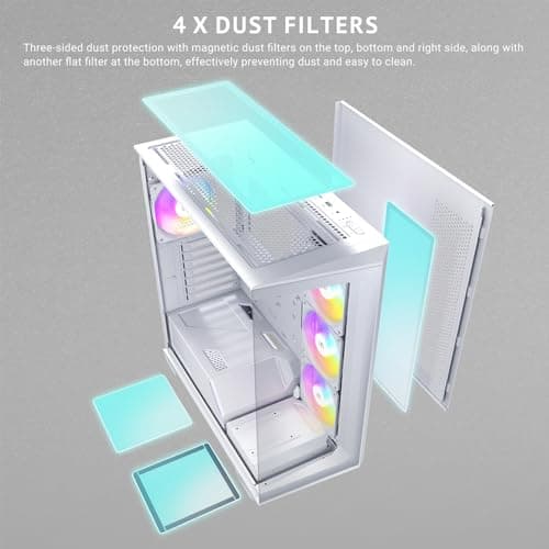 Antec C3 ARGB ATX Mid Tower White Tempered Glass Side Panel image