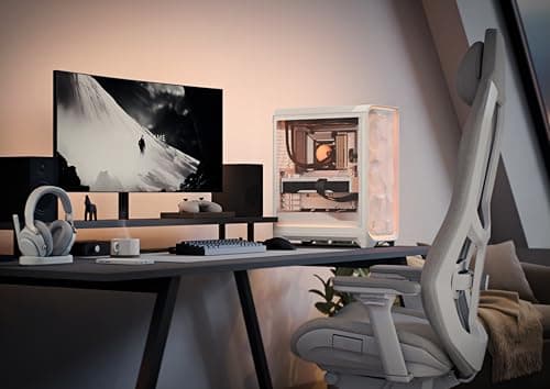 Fractal Design Meshify 3 Ambience Pro RGB ATX Mid Tower White with Tempered Glass Side Panel and USB 3.2 Gen 2x2 Type-C, USB 3.2 Gen 1 Type-A image