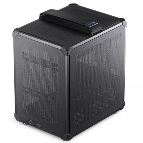 Jonsbo C6 Micro ATX Mini Tower Black with Mesh Side Panel and USB 3.2 Gen 1 Type-A Front Panel image