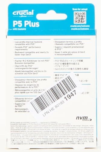 Crucial P5 Plus 2TB M.2 SSD PCIe 4.0 NVMe W/Heatsink image