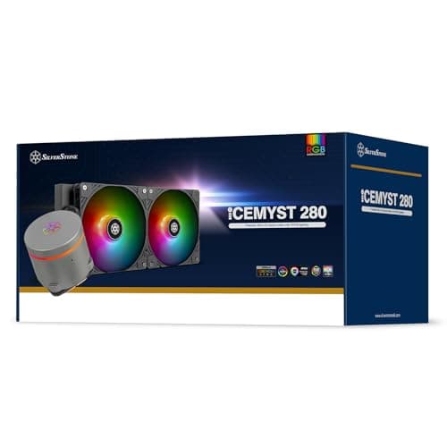 Silverstone IceMyst Water 280mm 93.29 CFM Silver / Black image