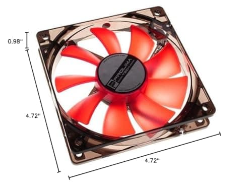 Prolimatech Vortex 120mm Red 72.67 CFM Red LED image