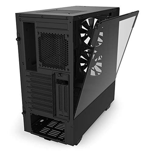 NZXT H510 Elite - CA-H510E-B1 - Premium Mid-Tower ATX Case PC Gaming Case - Dual-Tempered Glass Panel - Front I/O USB Type-C Port - Vertical GPU Mount - Integrated RGB Lighting - Black image
