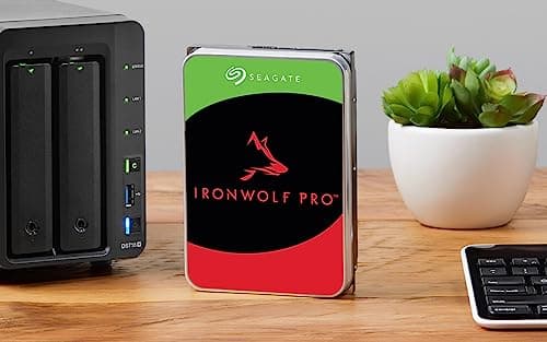 Seagate IronWolf 14TB NAS Hard Drive 7200 RPM 256MB Cache SATA 6.0Gb/s CMR 3.5" Internal HDD for RAID Network Attached Storage ST14000VN0008 image