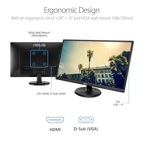 Asus VA249HE 23.8" 1080p 60Hz VA Monitor image