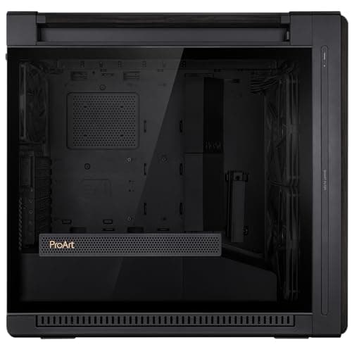 Asus ProArt PA602 Wood Edition ATX Mid Tower Black / Brown Tempered Glass Side Panel image