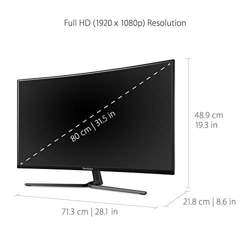 ViewSonic VX3258-PC-MHD 31.5" 1080p 165Hz VA Curved Monitor image