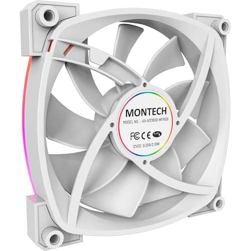 Montech AX120 120mm White Addressable RGB PWM 59 CFM 1-Pack image