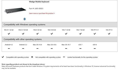 Microsoft PL2 Wedge Mobile Bluetooth Mini Keyboard image