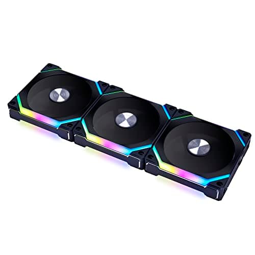 Lian Li UNI FAN SL V2 120mm Black / Silver PWM RGB 64.5 CFM 3-Pack image