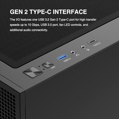 GAMDIAS TALOS E3 MESH ELITE ATX Mid Tower Black Tempered Glass image