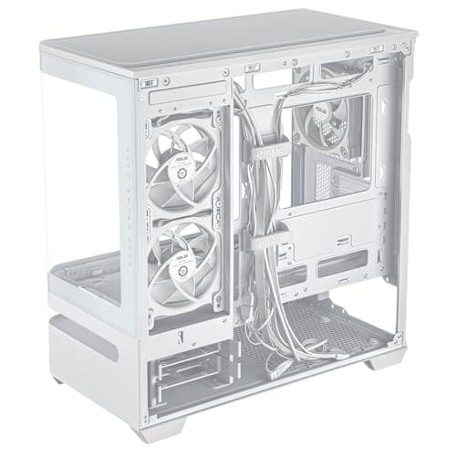 Asus Prime AP202 Micro ATX Mid Tower White with Tempered Glass Side Panel and USB 3.2 Gen 2x2 Type-C / USB 3.2 Gen 1 Type-A image