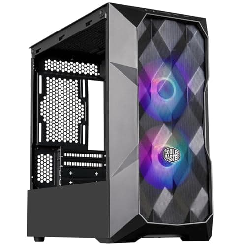 Cooler Master TD300 Micro ATX Mini Tower Black Tempered Glass Side Panel Mesh image