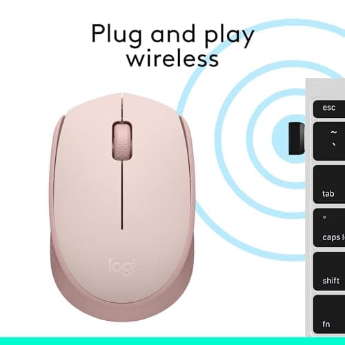 Logitech M170 Pink Optical Wireless/Wired Mouse image
