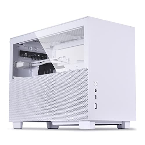 Lian Li Q58 (PCIe 3.0) Mini-ITX Desktop White with Tempered Glass Side Panel, USB 3.2 Gen 2 Type-C, USB 3.2 Gen 1 Type-A, and 342 x 170 x 250 mm dimensions image