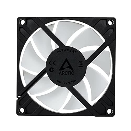 ARCTIC F8 80mm Black / White PWM PST 31 CFM 5-Pack image