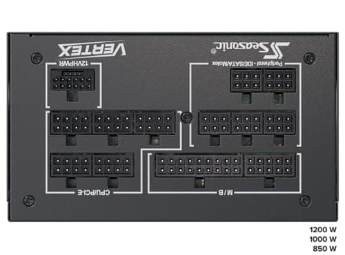 SeaSonic VERTEX GX-1200 Black / Silver 1200W Fully Modular 80+ Gold image