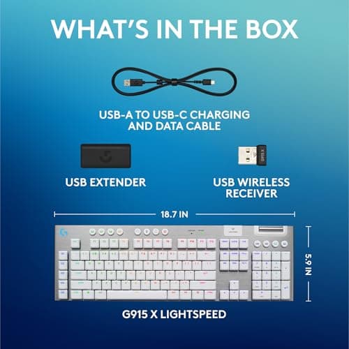 Logitech G915 X Mechanical Gaming Keyboard LIGHTSPEED RGB Wired/Wireless/Bluetooth image