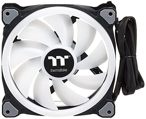 Thermaltake Riing Trio 14 RGB TT Premium Edition 140mm RGB PWM 60.68 CFM Black 3-Pack image