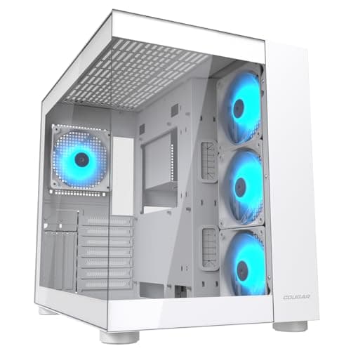 Cougar FV150 ATX Mid Tower Black with RGB, Tempered Glass Side Panel, and USB 3.2 Gen 2 Type-C USB 3.2 Gen 1 Type-A image