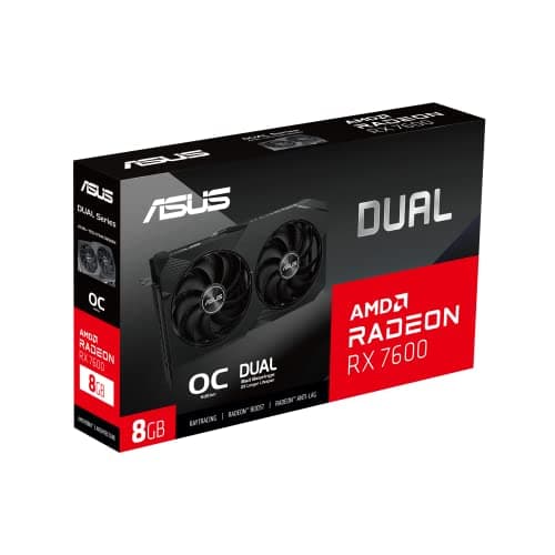 ASUS Dual Radeon RX 7600 V2 OC Edition 8GB GDDR6 Graphics Card image