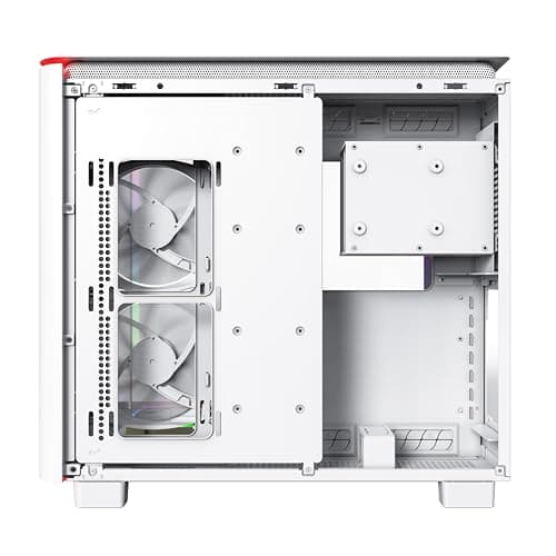 Montech KING 95 PRO ATX Mid Tower White Tempered Glass Side Panel, Front USB Type-C & Type-A (USB 3.2 Gen 2 & Gen 1) image