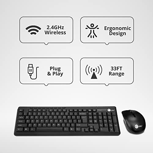 SIIG JK-WR0T12-S1 Wireless Standard Keyboard With Optical Mouse image