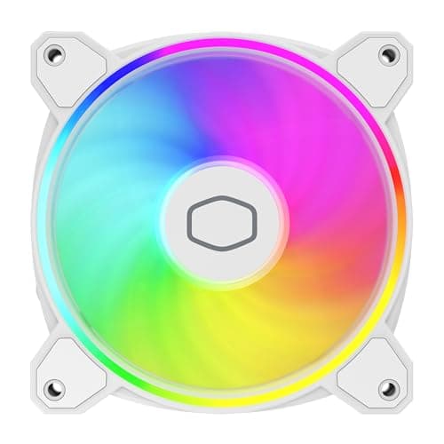 Cooler Master MasterFan MF140 Halo² 140mm White 59.51 CFM PWM Addressable RGB 1-Pack image