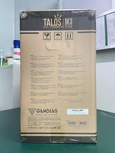 GAMDIAS Talos M3 Mesh ATX Mid Tower Black Tempered Glass Side Panel USB 3.2 Gen 2 Type-C USB 3.2 Gen 1 Type-A image