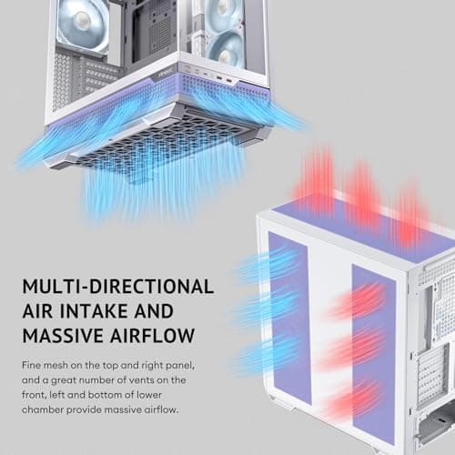 Antec C7 ATX Mid Tower White Tempered Glass Side Panel ARGB image