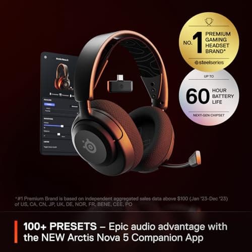 SteelSeries Arctis Nova 5 Wireless Gaming Headset - Black image