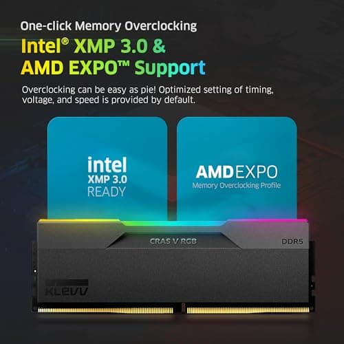 Klevv CRAS V RGB Black DDR5-6400 CL32 64GB (2x32GB) image