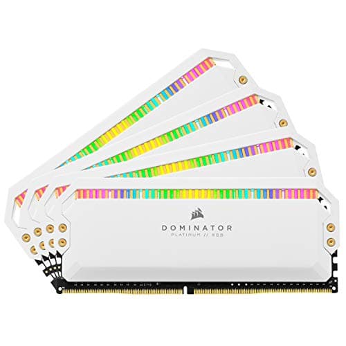 CORSAIR Dominator Platinum RGB 32GB (4 x 8GB) DDR4 DRAM 3200MHz C16 Memory Kit — White main image