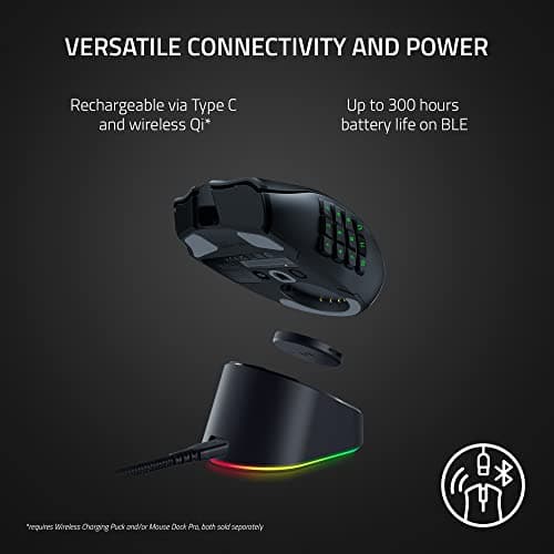 Razer Naga V2 Pro Bluetooth/Wireless/Wired Optical Gaming Mouse image