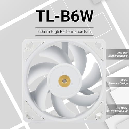 Thermalright TL-B6W 60mm White PWM 16.17 CFM 1-Pack image