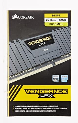 Corsair Vengeance LPX Black / Yellow DDR4-3600 CL16 32GB (2x16GB) image
