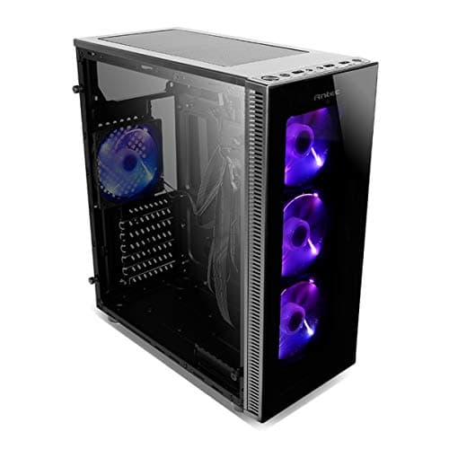Antec NX210 ATX Mid Tower Black Tempered Glass Side Panel, USB 3.2 Gen 1 Type-A USB 2.0 Type-A image
