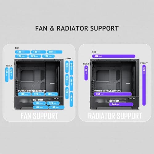 Antec FLUX PRO ATX Full Tower Black / Brown Tempered Glass image