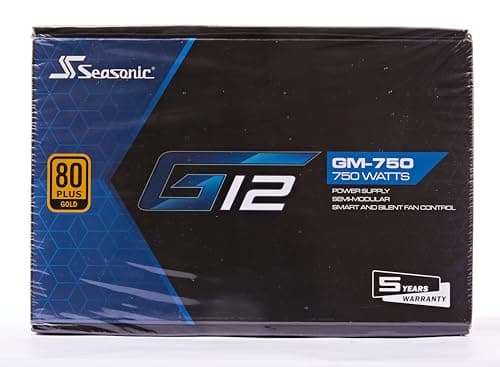 SeaSonic G12 GM Black / Blue 750W Semi-Modular 80+ Gold image