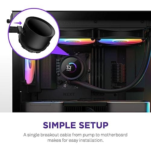 NZXT Kraken Water 280mm RGB 90.79 CFM Black image
