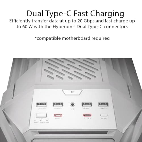  ASUS ROG Hyperion GR701 Tempered Glass eATX Full Tower Computer Case - White image