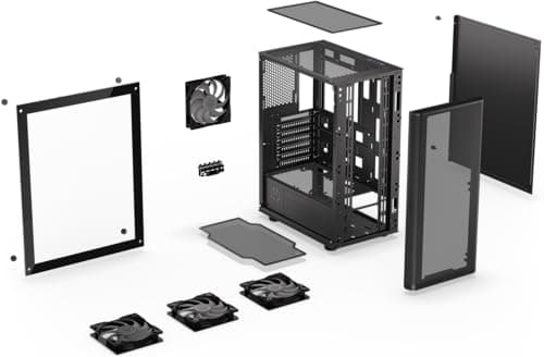 ENDORFY Ventum 200 ARGB ATX Mid Tower Black Tempered Glass Side Panel image