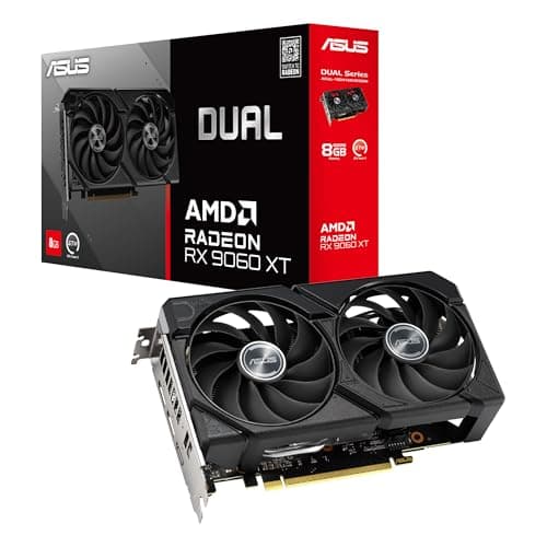 Asus DUAL Radeon RX 9060 XT 8GB GDDR6 Black main image