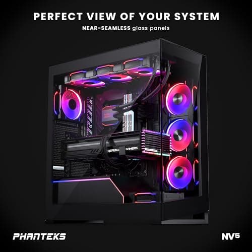 Phanteks NV5 ATX Mid Tower Black Tempered Glass Side Panel image