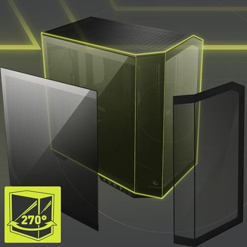 MSI MAG PANO 100L PZ ATX Mid Tower White Tempered Glass Side Panel image